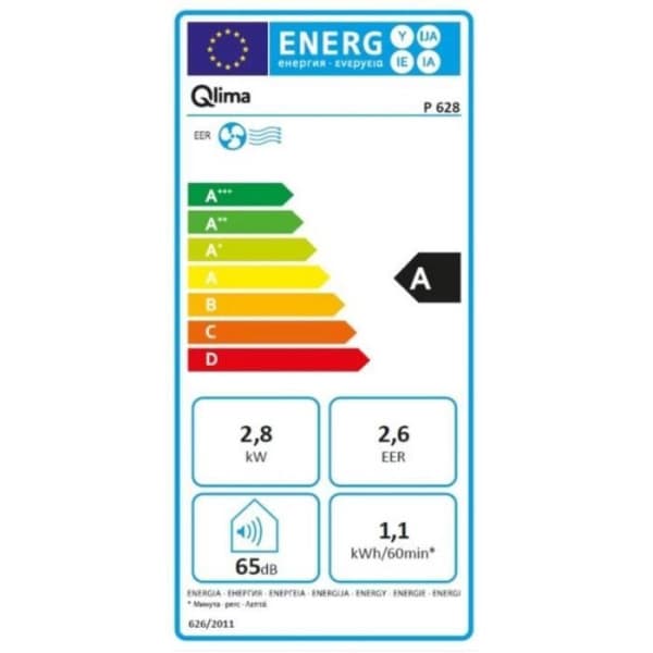Climatiseur mobile QLIMA P628 2,8 kW noir - illustration 2